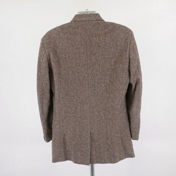 Banana‎ Republic Tweed Wool Brown Gray Check Sport Coat 42L 2 Button - Picture 6 of 12